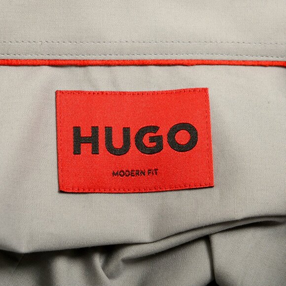 Hugo Boss Men's "Valerio" Modern Fit Gray Long Sleeve Dress Shirt US 15.5 IT 39 - Picture 9 of 9